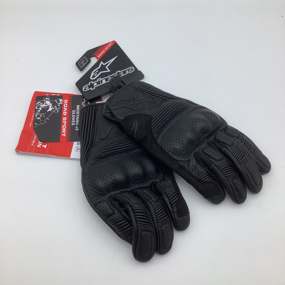Alpinestars Mustang V2 Road Sport Leather Motorcycle Gloves Black Mens XL NWT